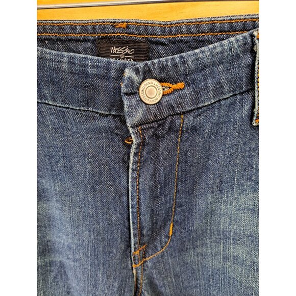 Womens Mossimo Bootcut Stretch Denim Jeans Size 14 Dark Wash Cotton Blend Y2K - Picture 2 of 12